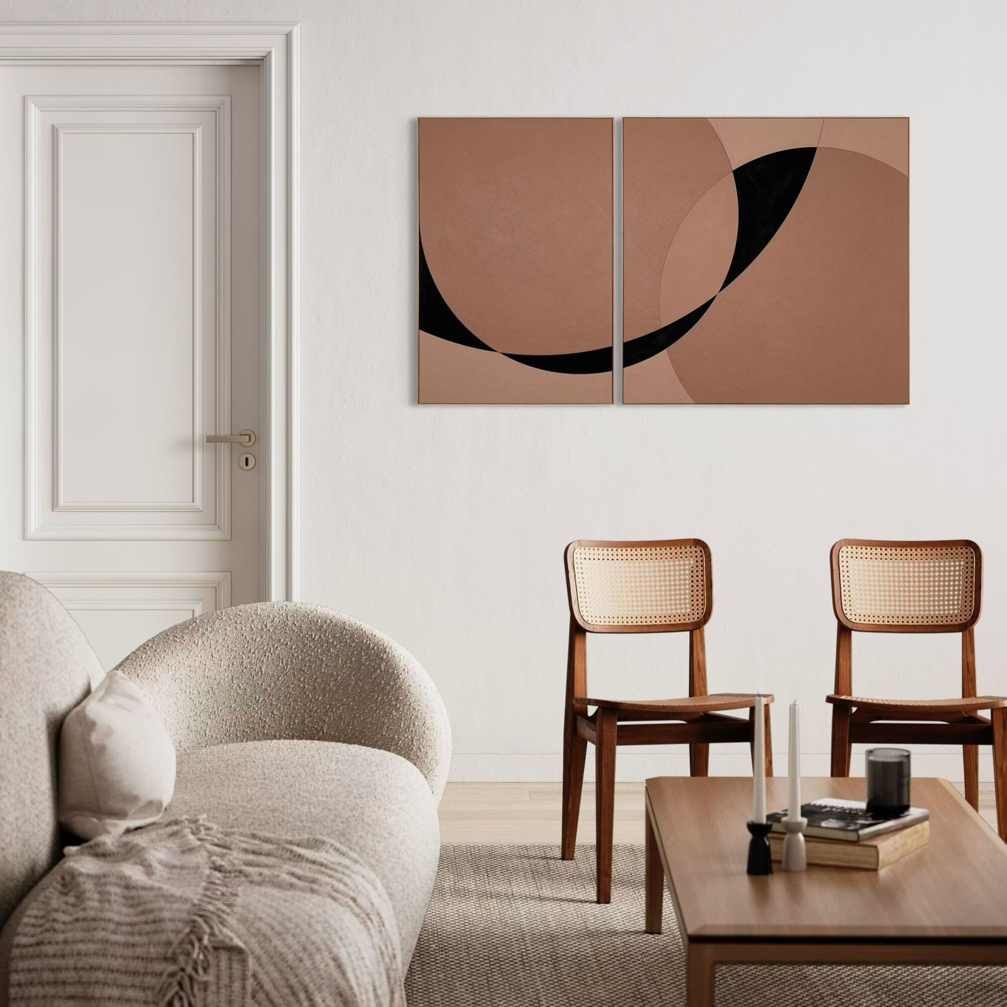 New Large Scale Wall Sculpture in lounge setting. Title'Twilight' LTD ED, in natural white colour